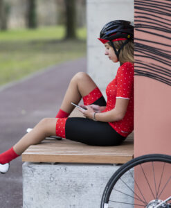 SWISS BIBSHORTS RED/WHITE – Bild 8