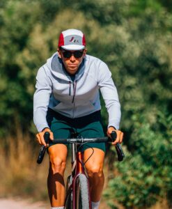 CYCLING CAP GRAVEL WHITE GREY WINE – Bild 6