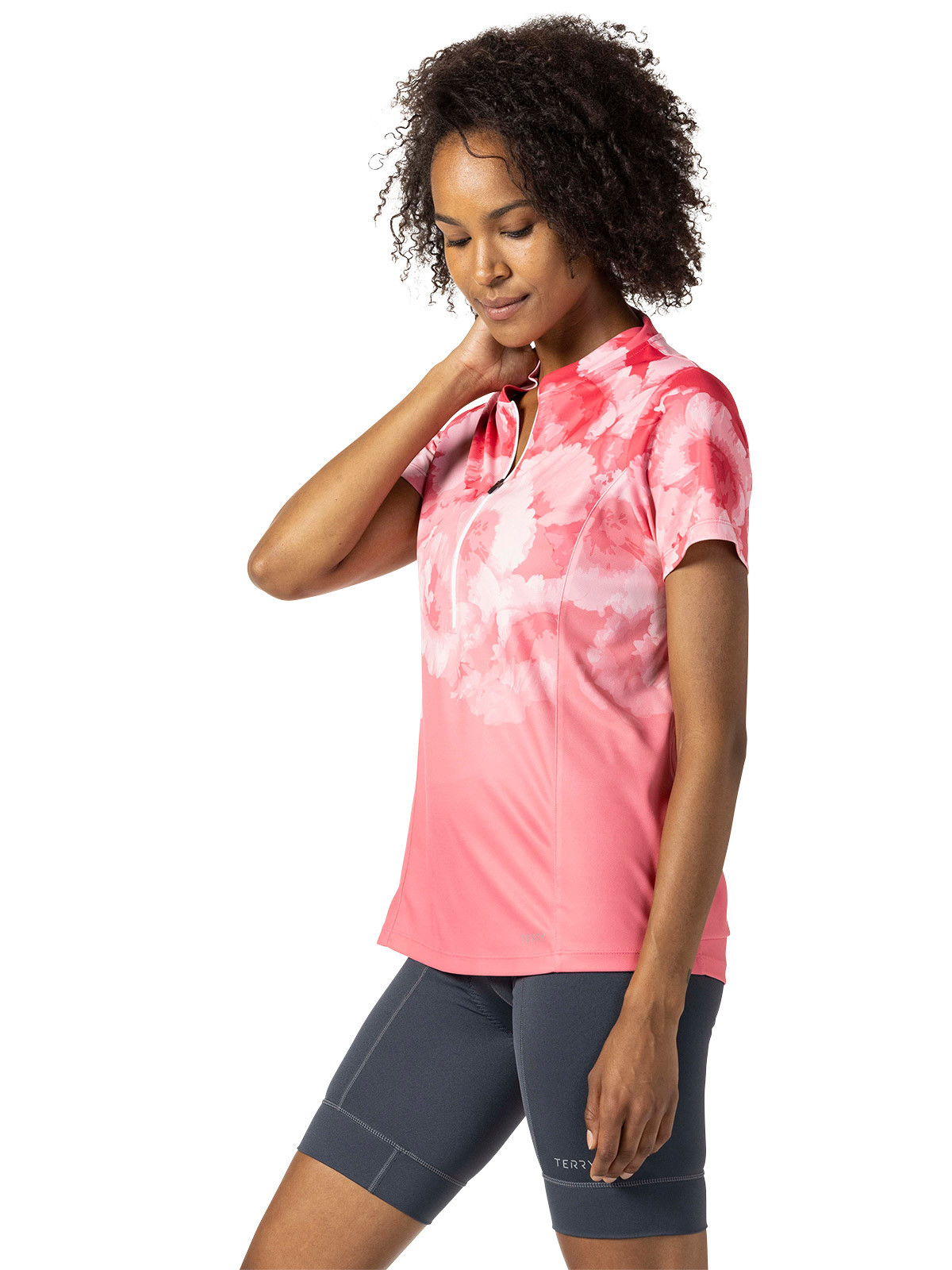 ACTIF SS JERSEY FLOWER FADE/CORAL – Bild 3
