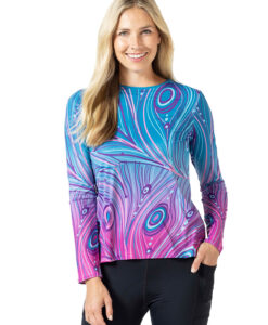 SOLEIL FREE LS TOP BLUE PEACOCK