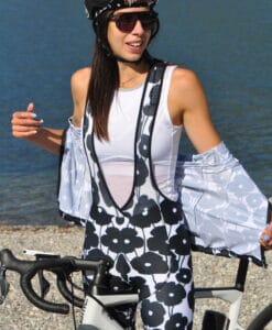 BLACK FLOWER BIB SHORTS SHORT