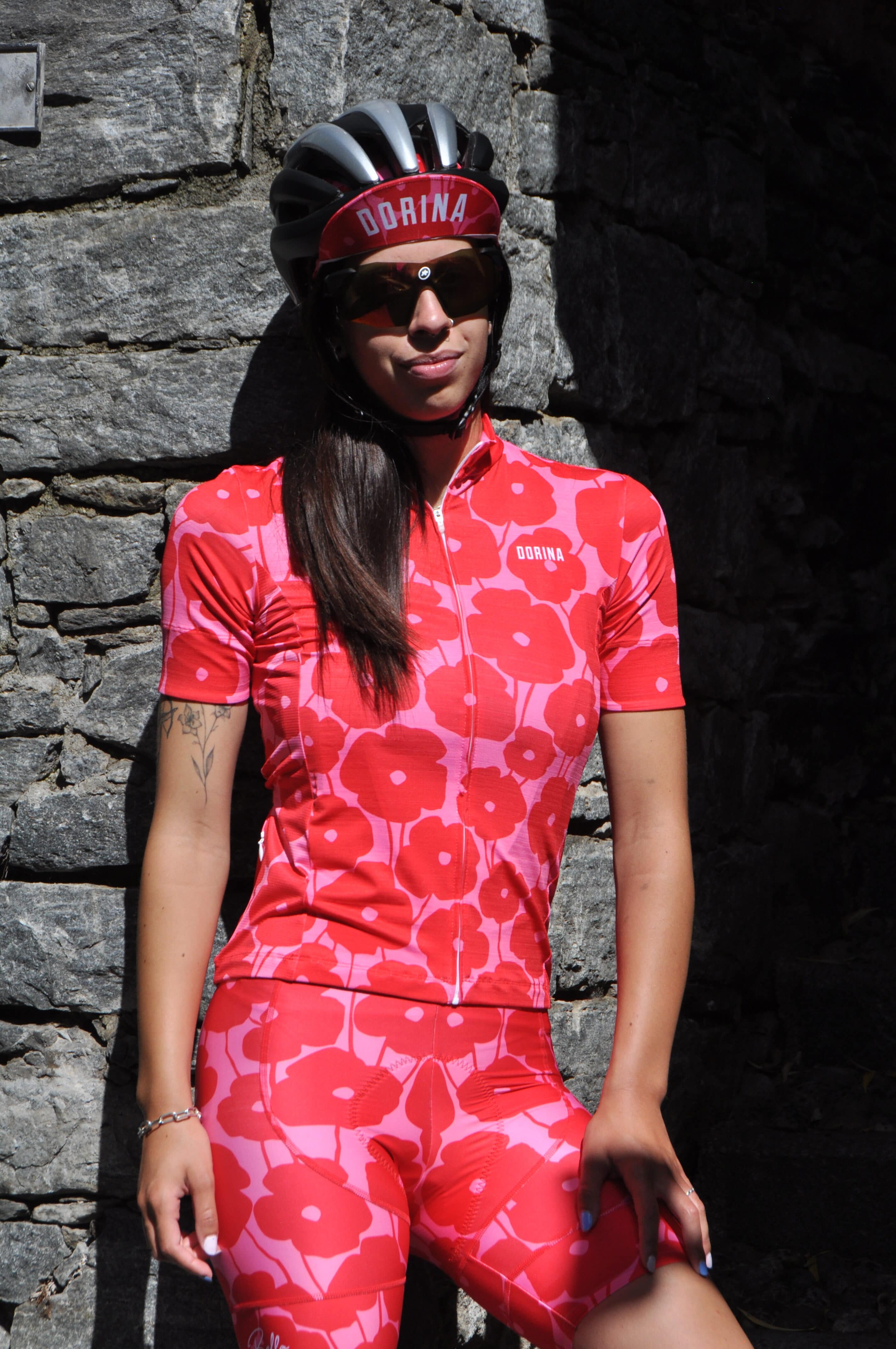 PINK FLOWER BIB SHORTS SHORT – Bild 3