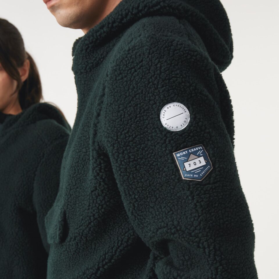 ONDINE FLEECE TOP DARK GREEN