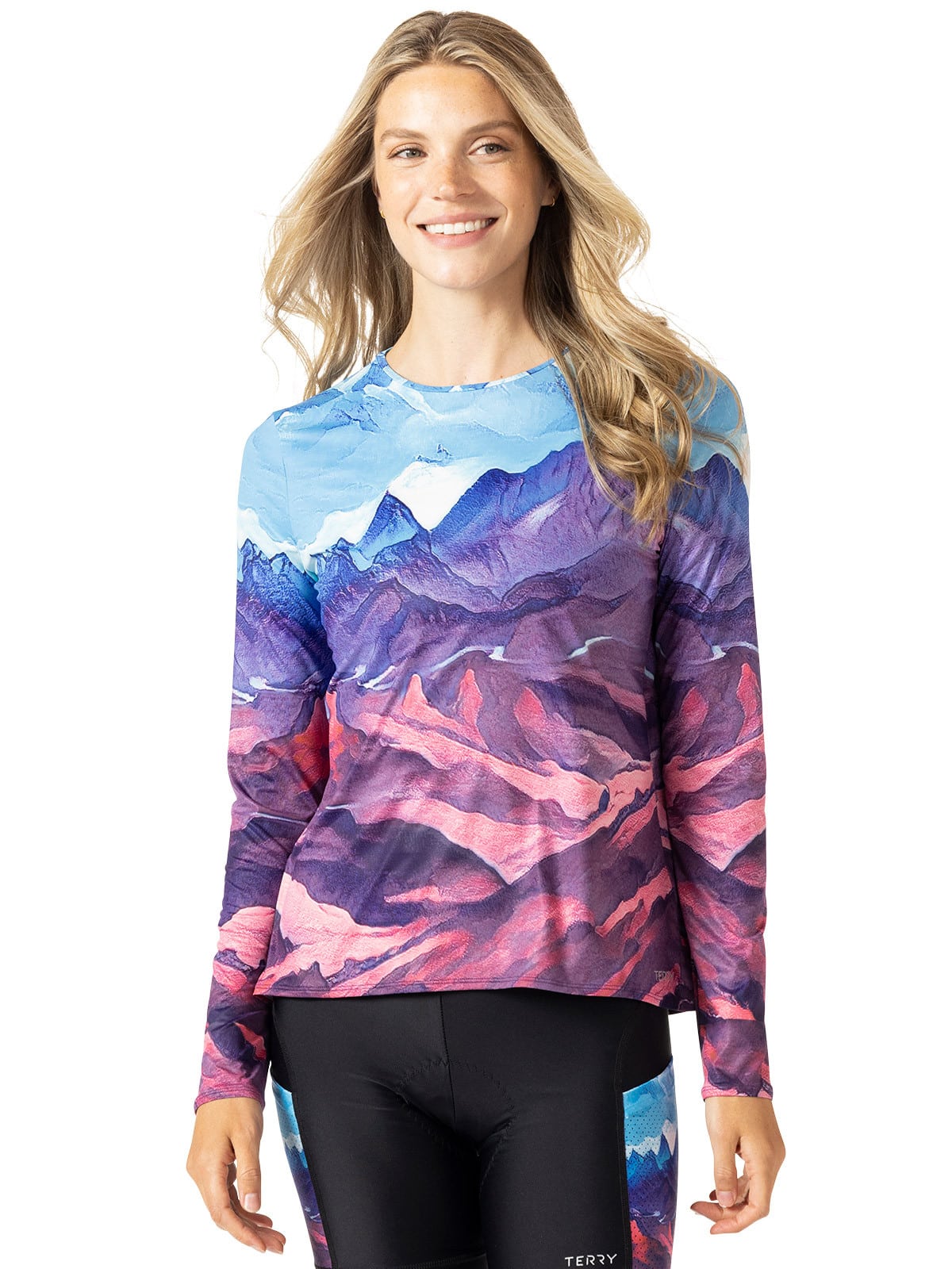 SOLEIL FLOW LS TOP PASSO AZURRA