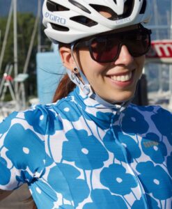BLUE WHITE FLOWER SS JERSEY
