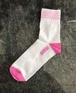 PINK WHITE FLOWER SOCKS