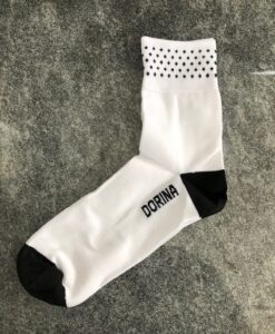 WHITE BLACK FLOWER SOCKS