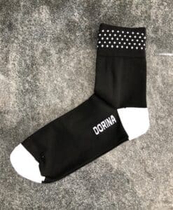 BLACK WHITE FLOWER SOCKS