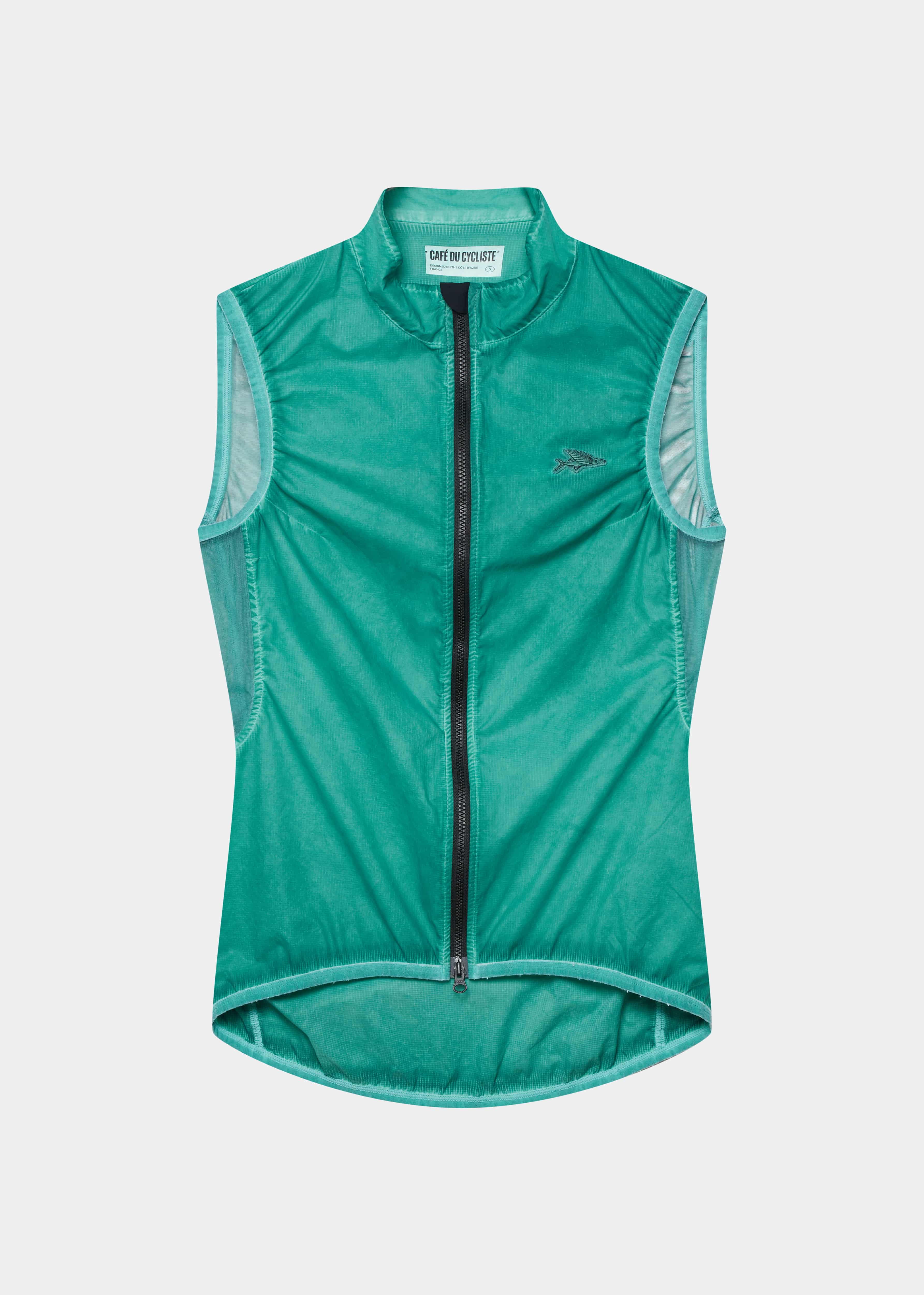 EDITH GILET COLD DYE DARK SEA – Bild 2