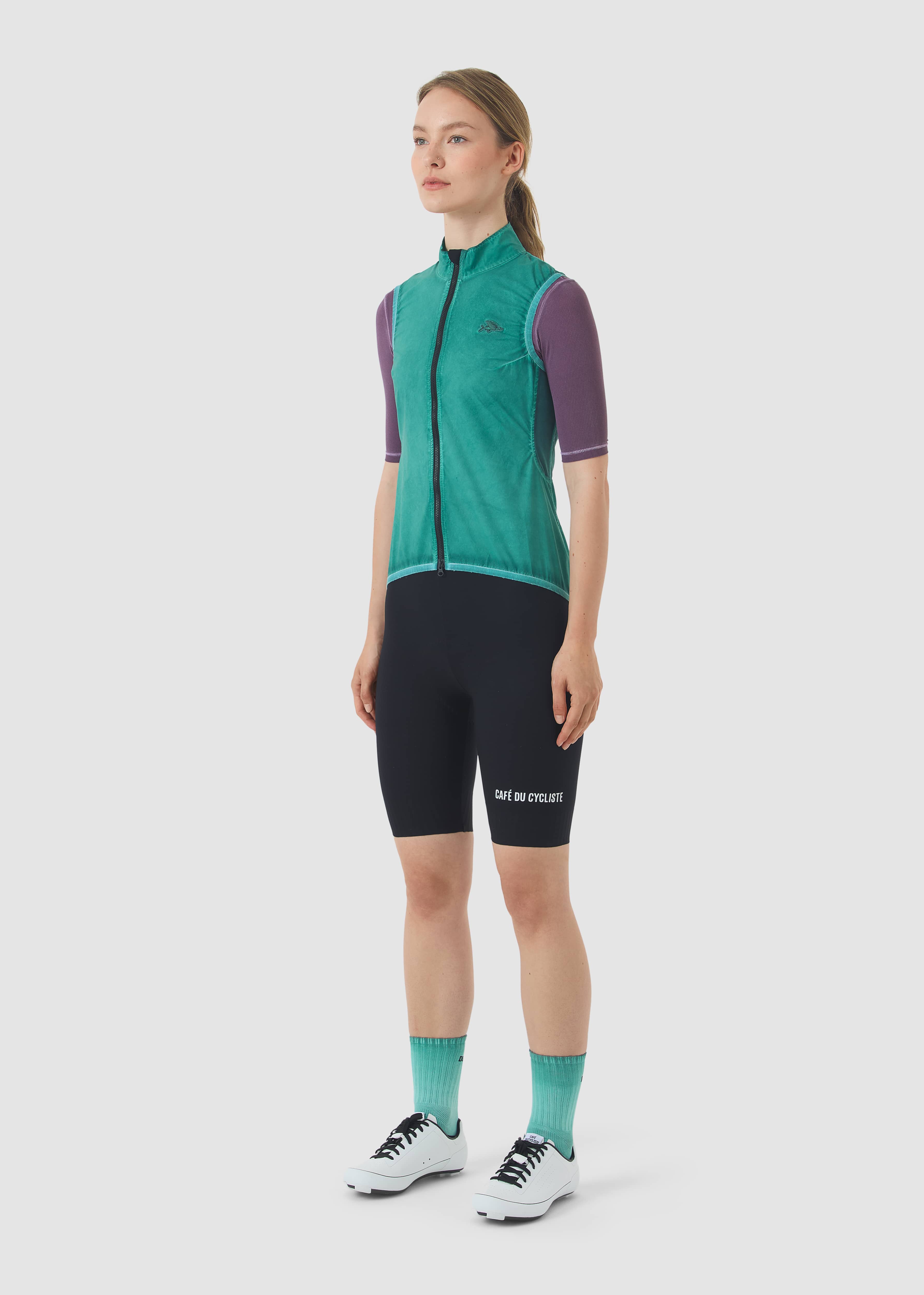 EDITH GILET COLD DYE DARK SEA – Bild 5